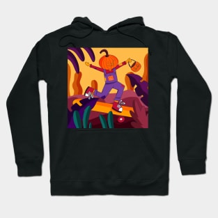 Halloween Pumpkin Skater Hoodie